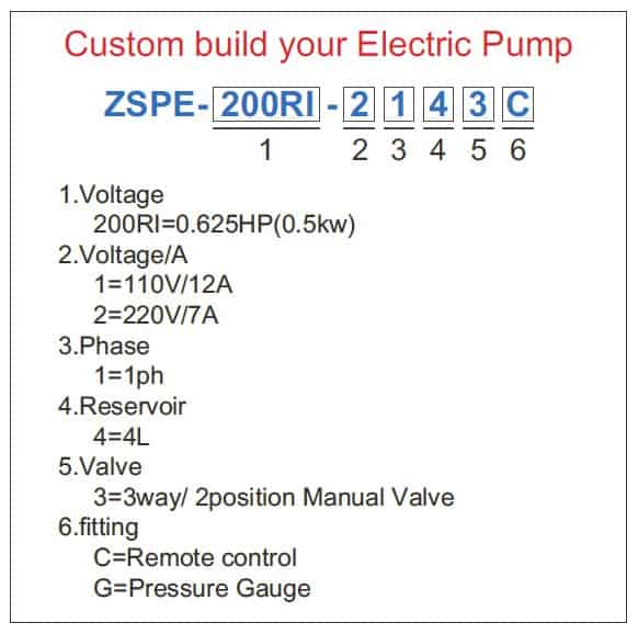 مضخة كهربائية هيدروليكية zspe 200ri عالية الضغط 4